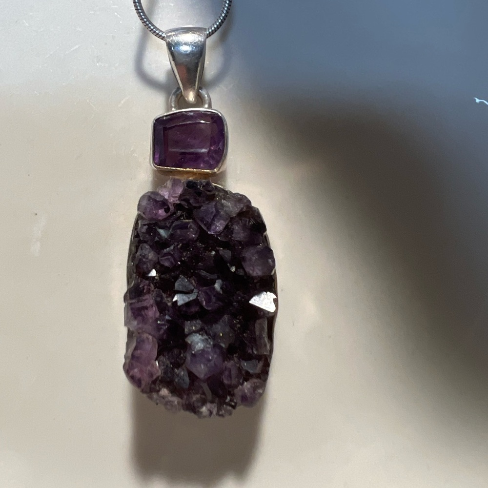 Amethyst quartz necklace